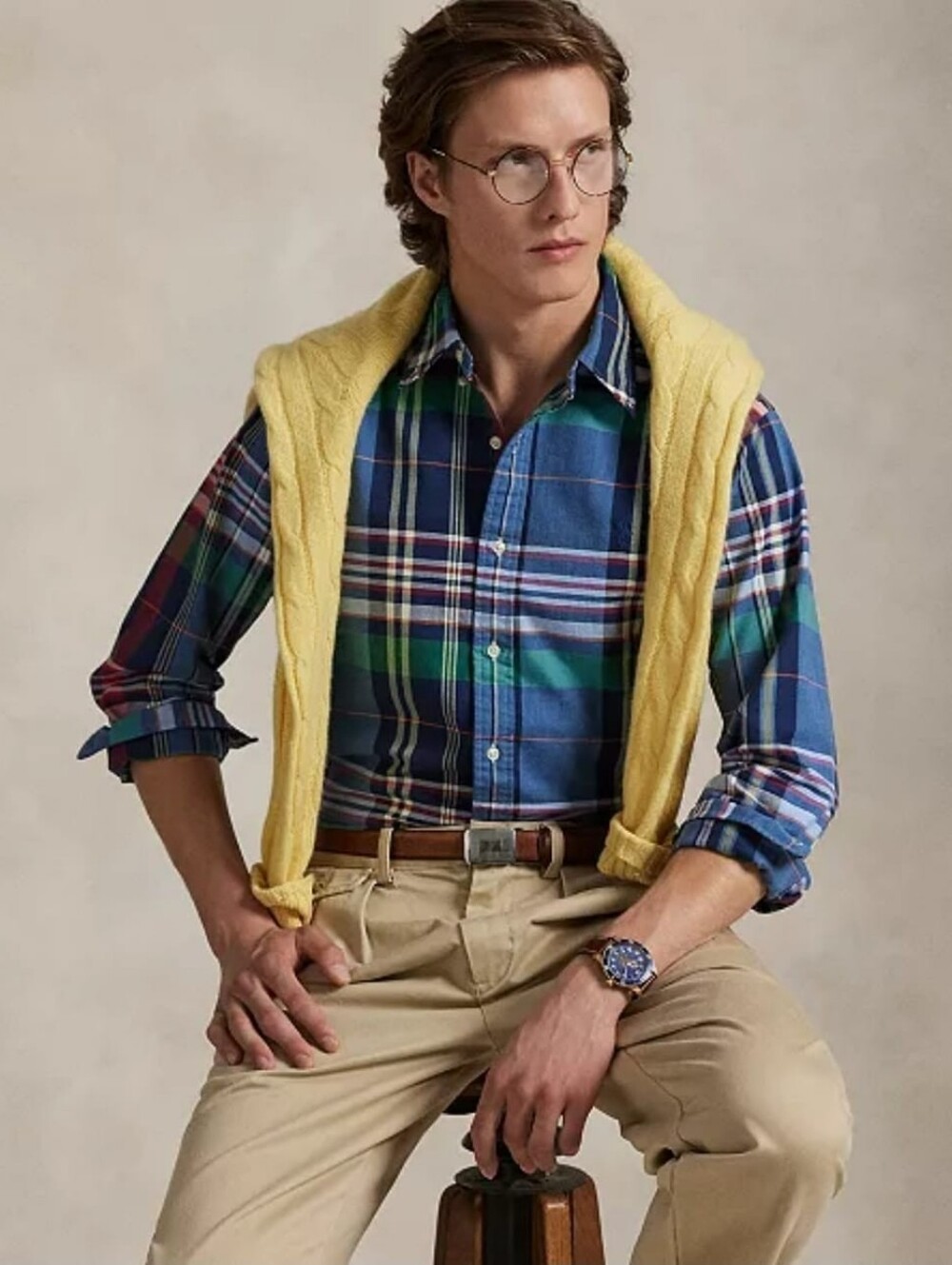 Polo Ralph Lauren Men's Classic Fit Plaid Oxford Shirt Size Medium NWT Preppy - Picture 2 of 12
